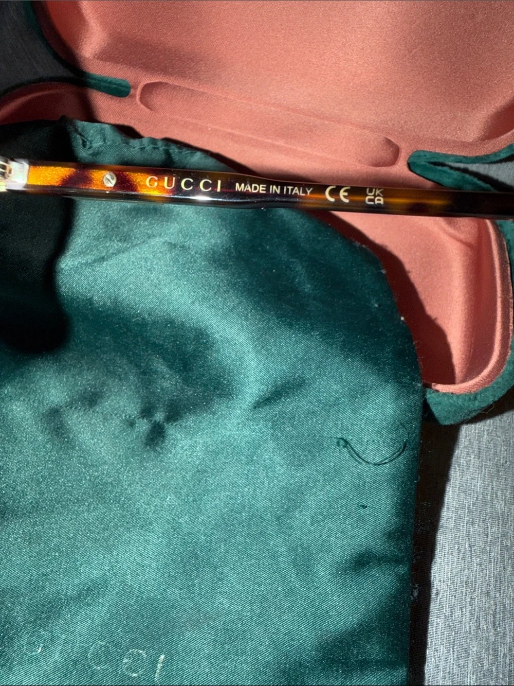 Gucci Tortoiseshell Sunglasses with Gold Accents